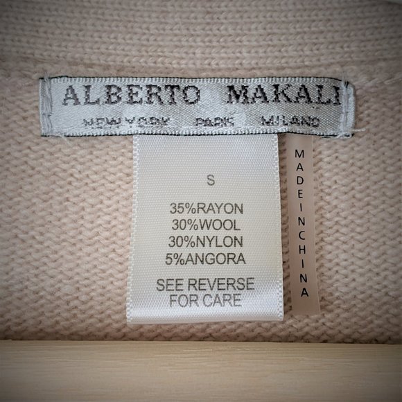 ALBERTO MAKALI Snowflake Cardigan Small NEVER WORN - Picture 7 of 7